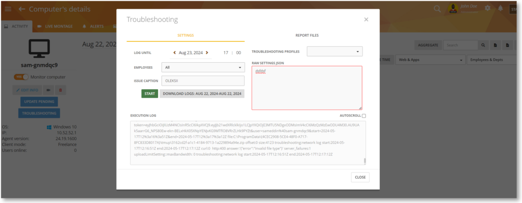 Improved Remote Troubleshooting