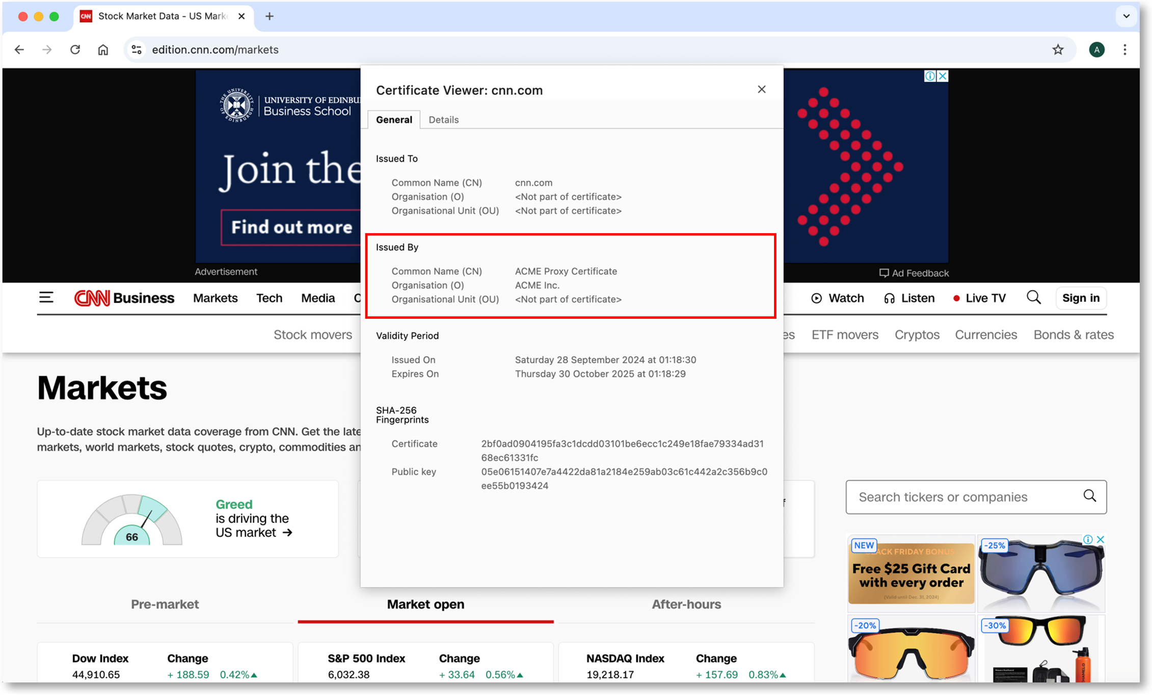 Ability to Use a Custom Proxy Certificate