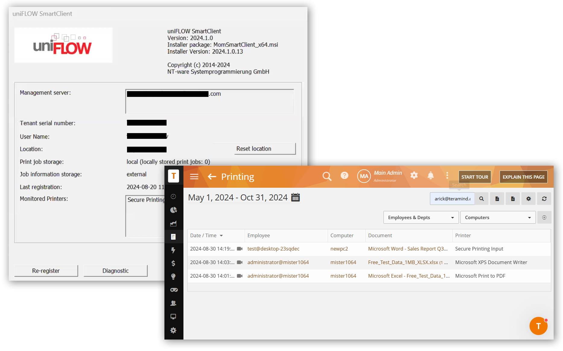 Support for uniFLOW Printers